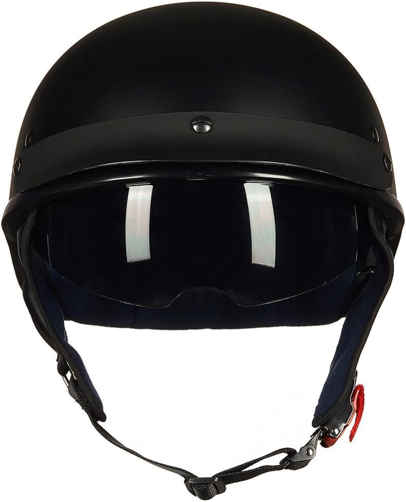 ILM Half Motorcycle Helmet Open Face DOT 205V | Sun Visor, Quick Release Buckle, Cycling Motocross - Image 2