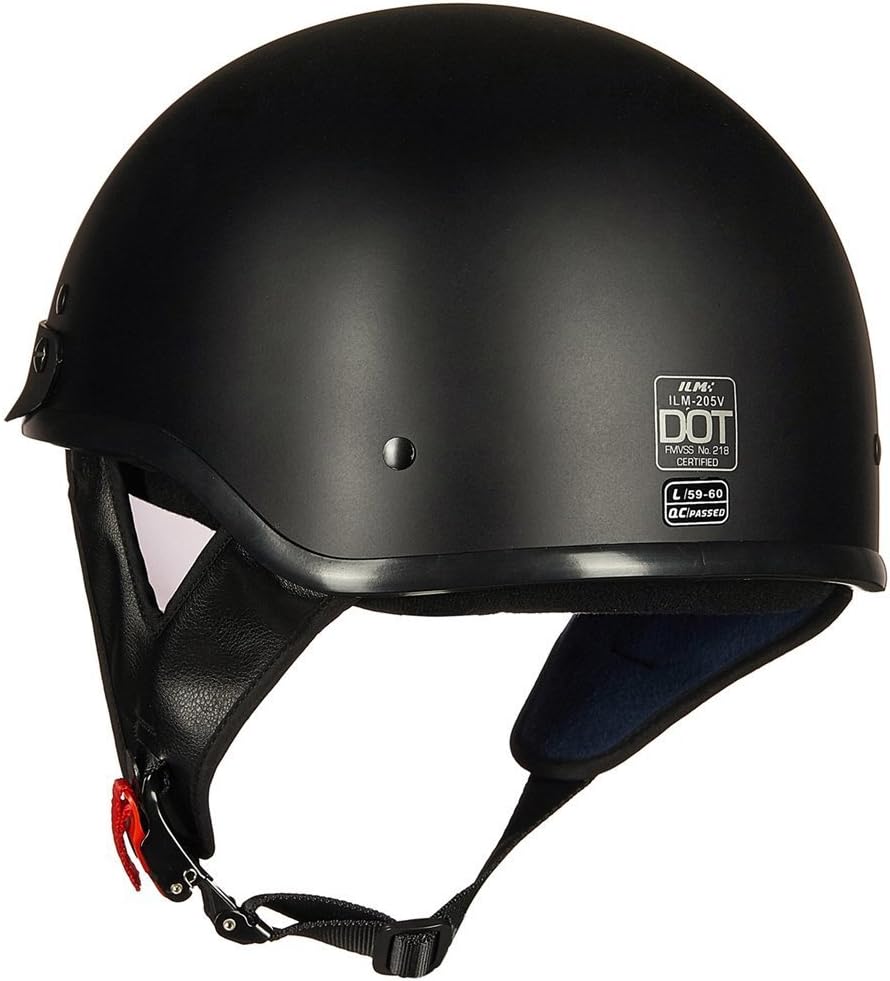ILM Half Motorcycle Helmet Open Face DOT 205V | Sun Visor, Quick Release Buckle, Cycling Motocross - Image 4